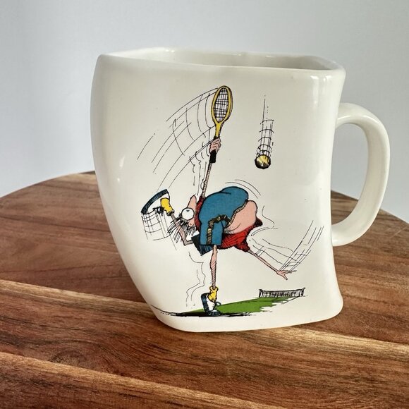 Vintage Golf coffee mug Twisted Tennis 1992‎ " The Results Of Over Serve " - Picture 3 of 6